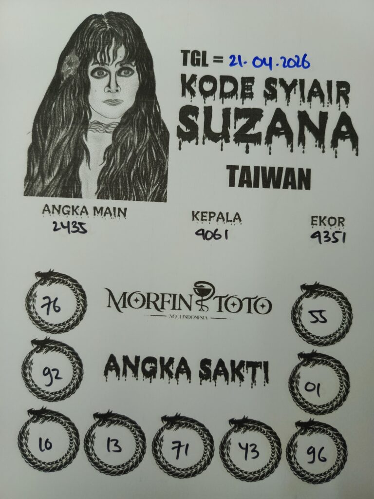SYAIR TOGEL SUZANA TAIWAN  21 APRIL 2126