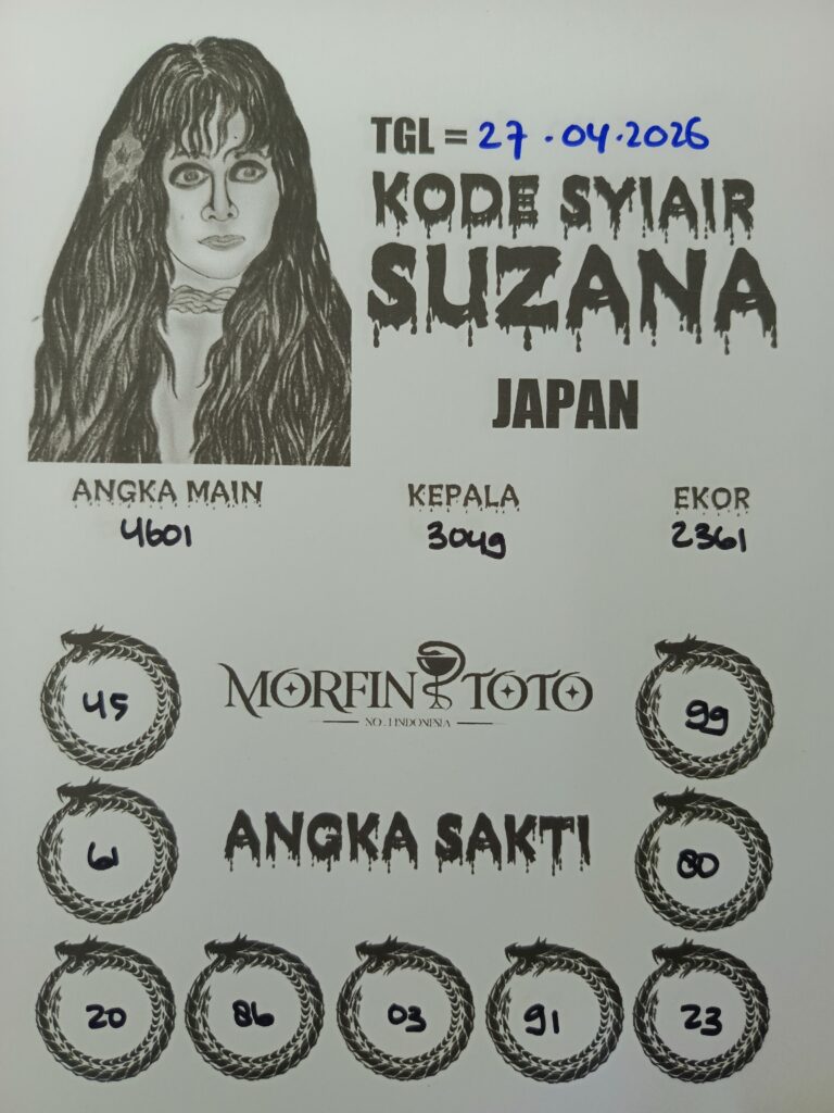 SYAIR TOGEL SUZANA JAPAN  27 APRIL 2026