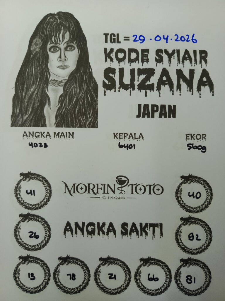 SYAIR TOGEL SUZANA JAPAN 29 APRIL 2026