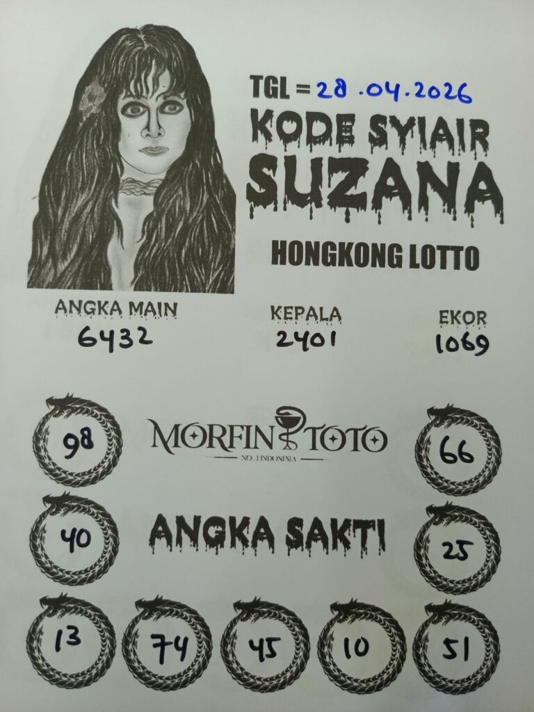 SYAIR TOGEL SUZANA  HONGKONG LOTTO 28 APRIL 2026