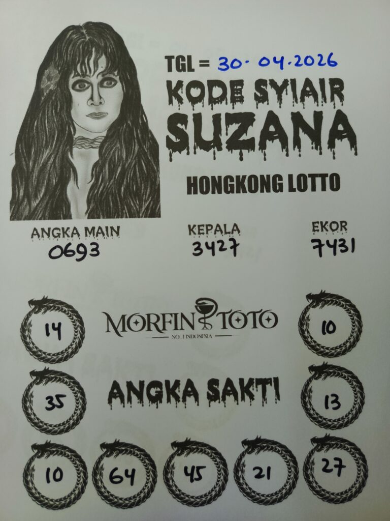 SYAIR TOGEL SUZANA  HONGKONG LOTTO 30 APRIL 2026