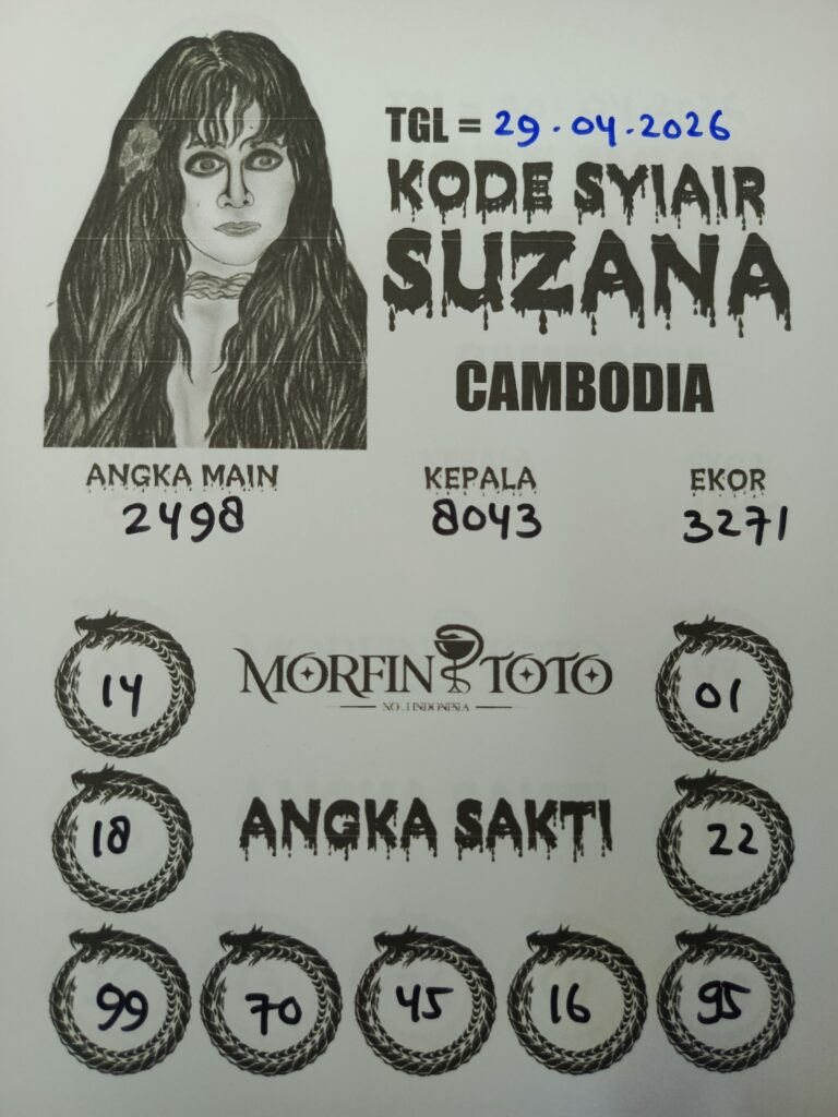 SYAIR TOGEL SUZANA CAMBODIA 29 APRIL 2026