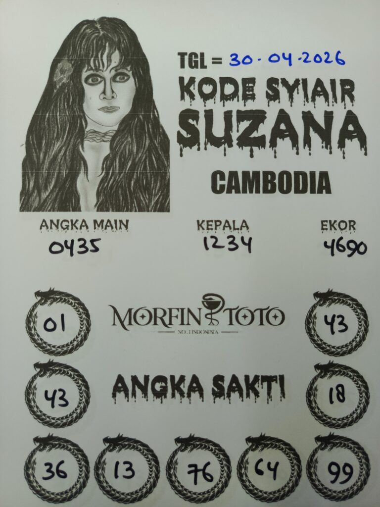 SYAIR TOGEL SUZANA CAMBODIA 30 APRIL 2026
