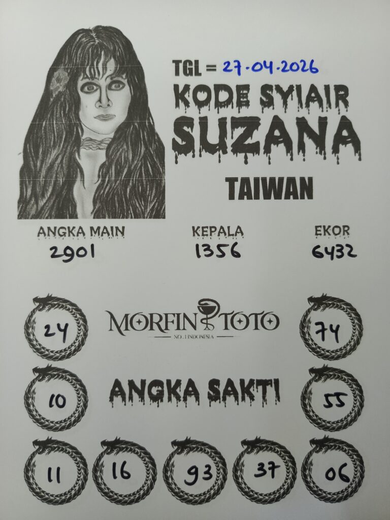 SYAIR TOGEL SUZANA TAIWAN  27 APRIL 2026