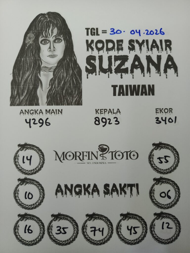 SYAIR TOGEL SUZANA TAIWAN 30 APRIL 2026