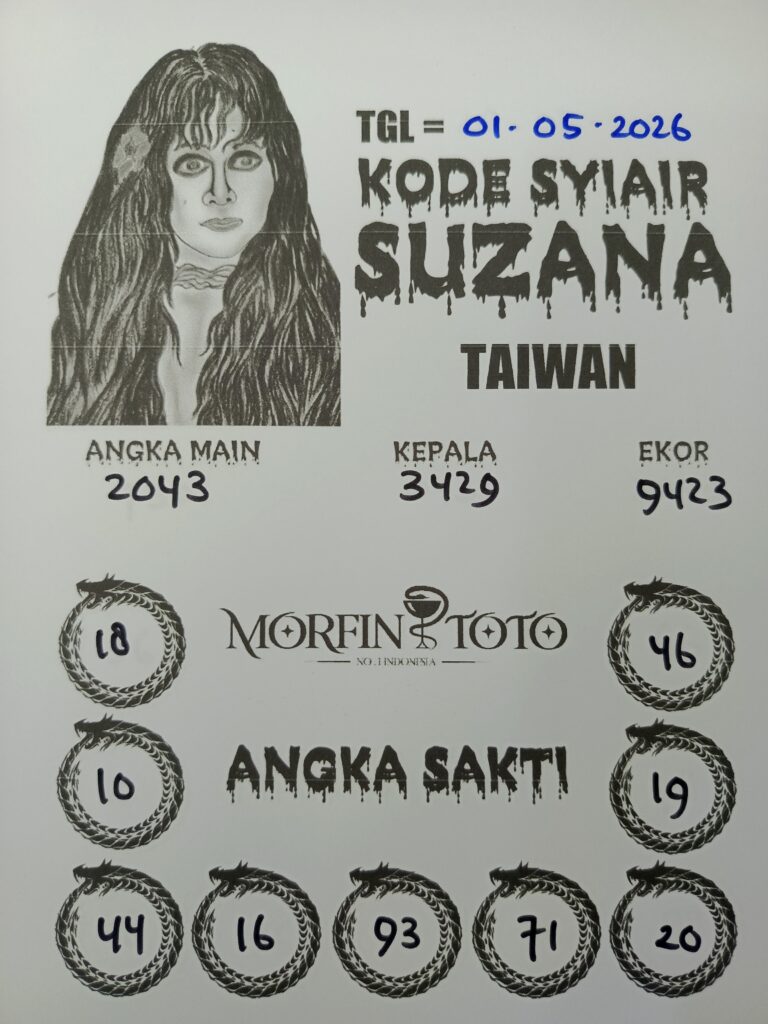 SYAIR TOGEL SUZANA TAIWAN  01 MEI 2026