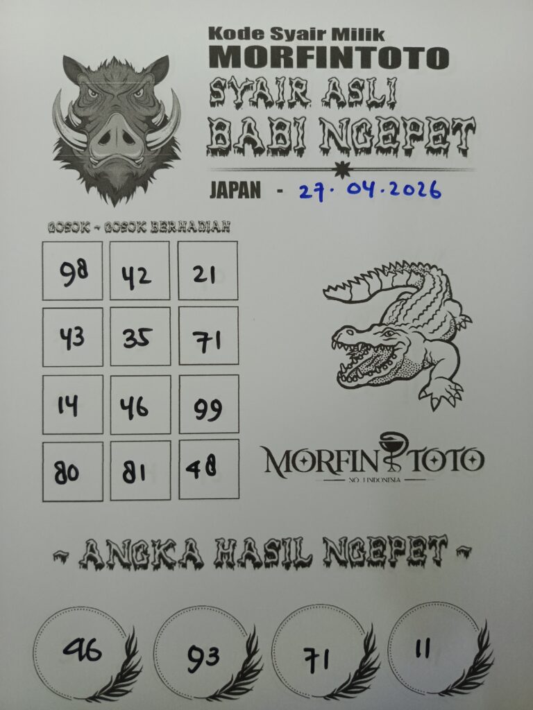 SYAIR TOGEL BABI NGEPET JAPAN 27 APRIL 2026
