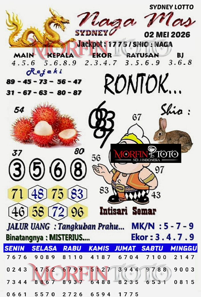 SYAIR TOGEL NAGA MAS SYDNEY LOTTO 02 MEI 2026