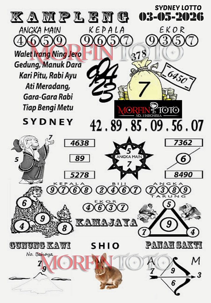 SYAIR TOGEL KAMPLENG SYDNEY LOTTO 03 MEI 2026