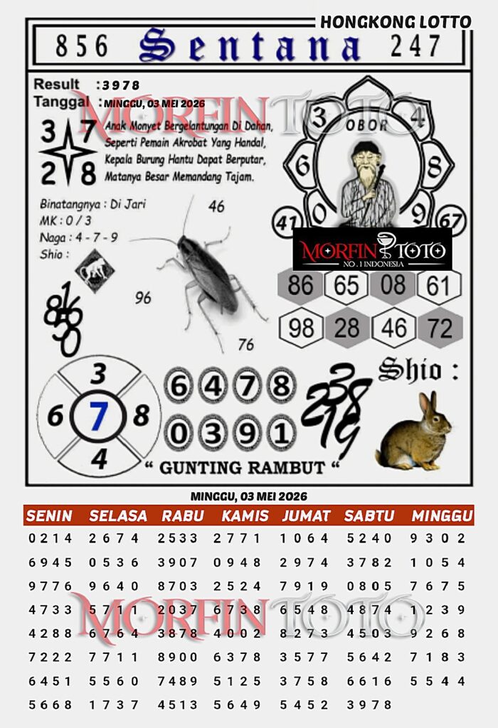 SYAIR TOGEL SENTANA HONGKONG LOTTO 03 MEI 2026