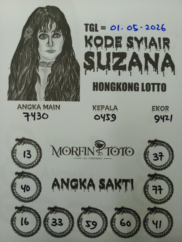 SYAIR TOGEL SUZANA  HONGKONG LOTTO 01 MEI 2026