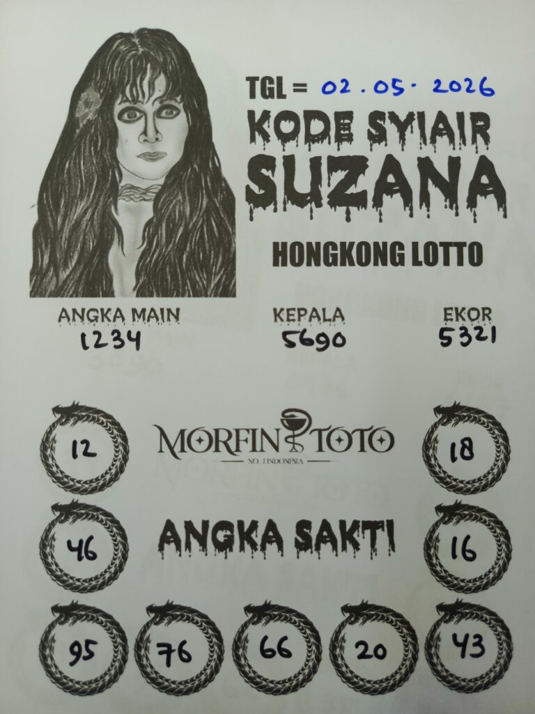 SYAIR TOGEL SUZANA  HONGKONG LOTTO 02 MEI 2026