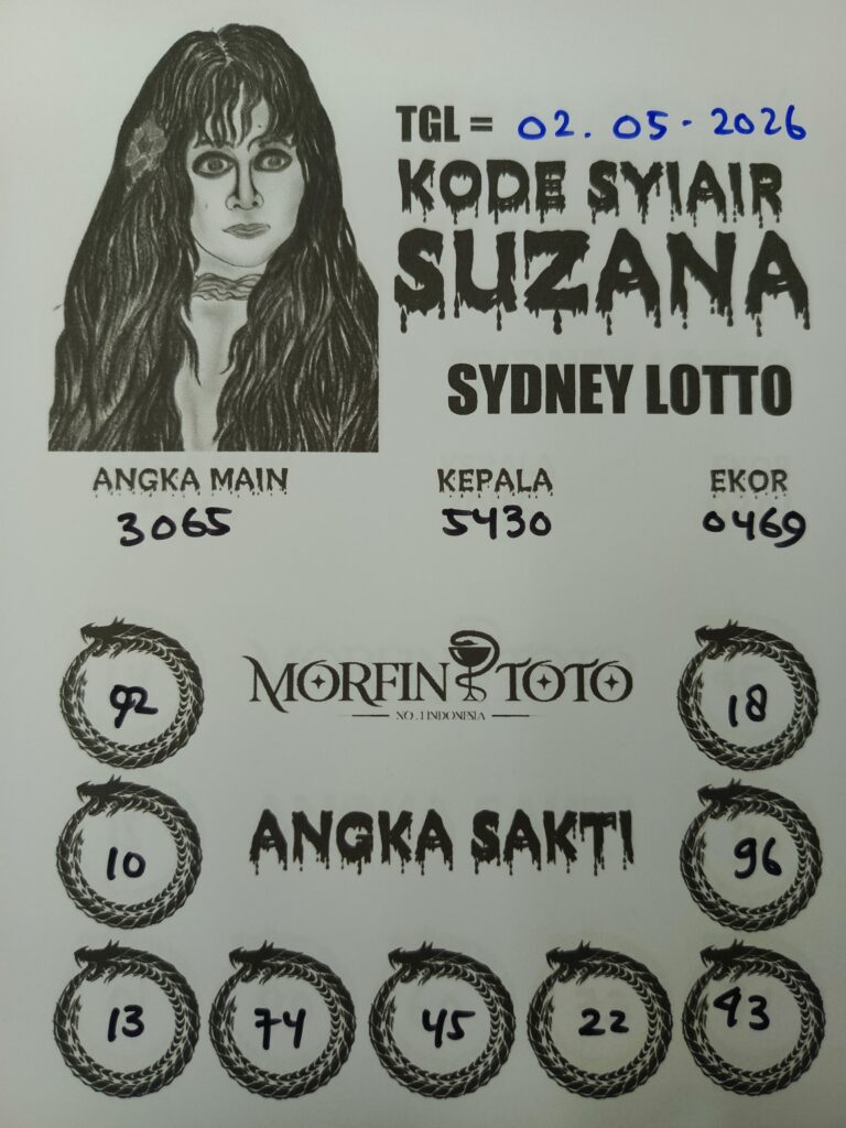 SYAIR TOGEL SUZANA SYDNEY LOTTO 02 MEI 2026