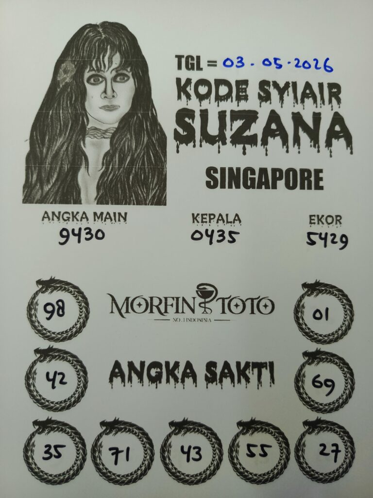 SYAIR TOGEL SINGAPORE SUZANA 03 MEI 2026