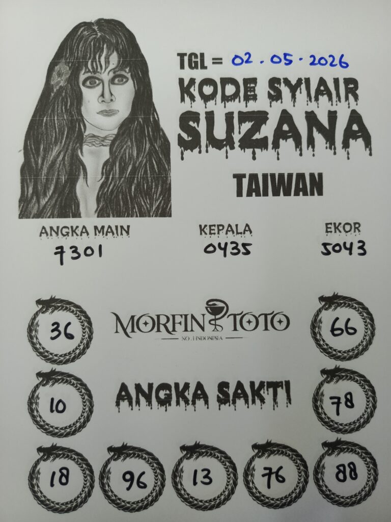SYAIR TOGEL SUZANA TAIWAN 02 MEI 2026