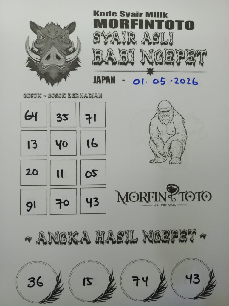 SYAIR TOGEL BABI NGEPET JAPAN 01 MEI 2026