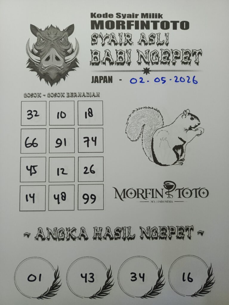 SYAIR TOGEL BABI NGEPET JAPAN 02 MEI 2026