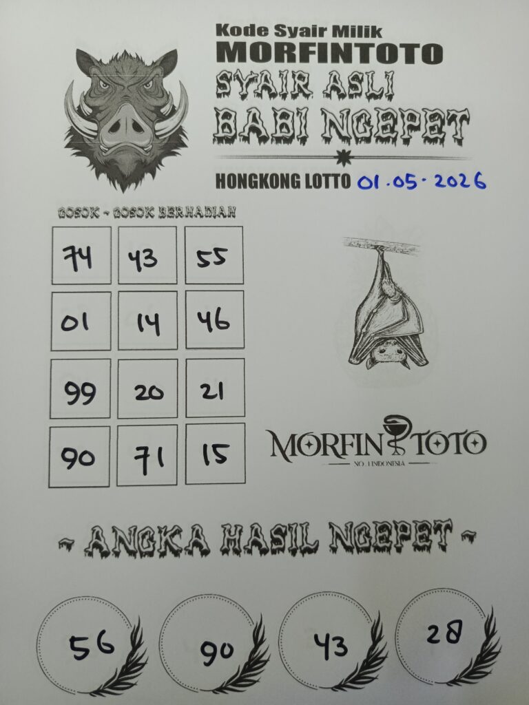 SYAIR TOGEL BABI NGEPET HONGKONG LOTTO 01 MEI 2026
