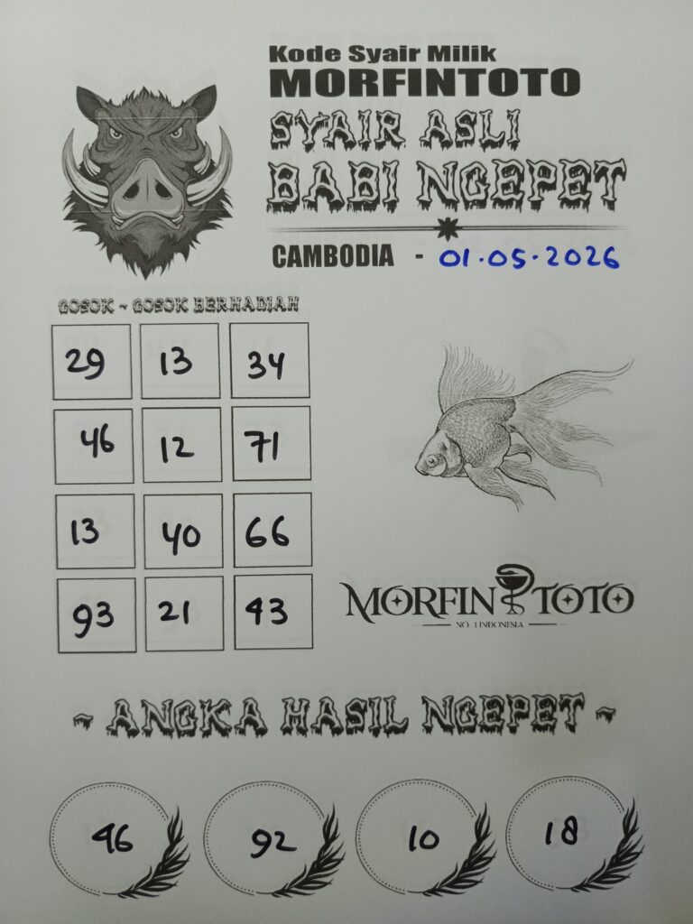 SYAIR TOGEL BABI NGEPET CAMBODIA 01 MEI 2026