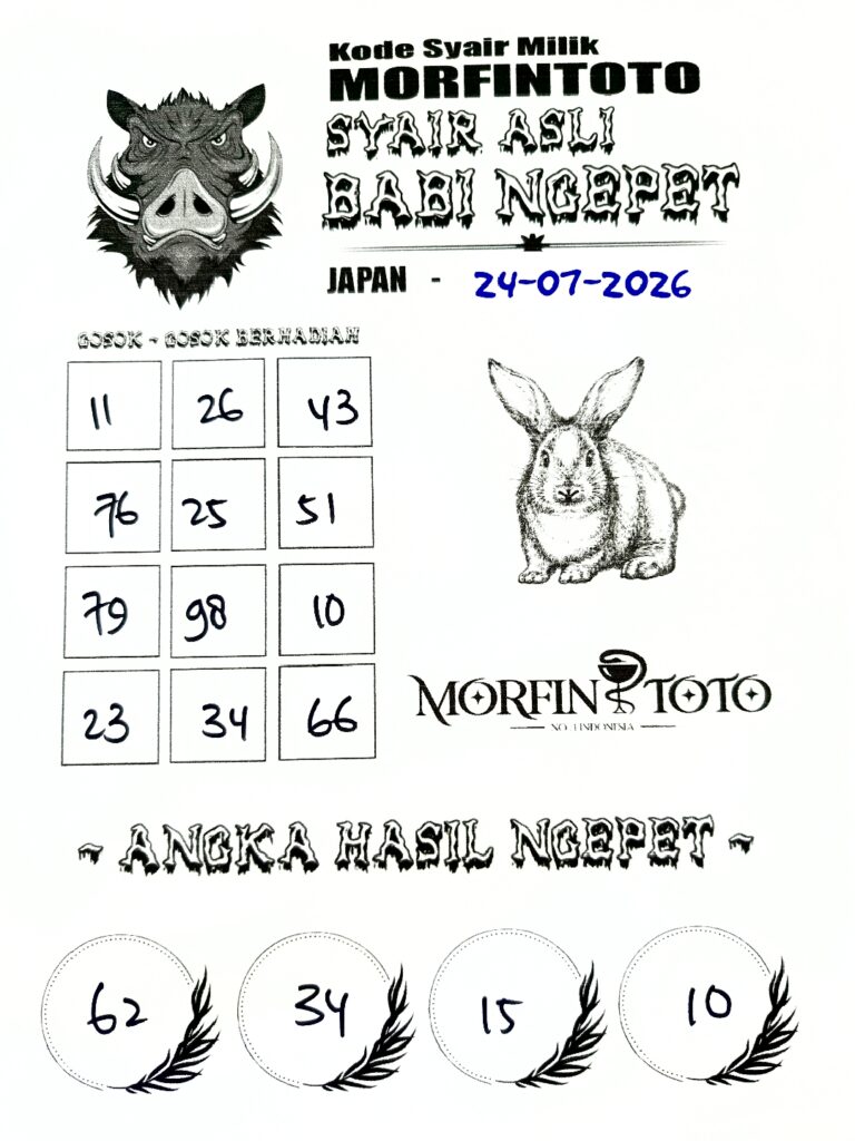 SYAIR TOGEL BABI NGEPET JAPAN 24 JULI 2026