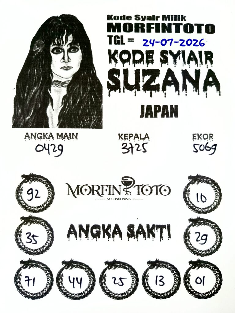 SYAIR TOGEL SUZANA JAPAN 24 JULI 2026