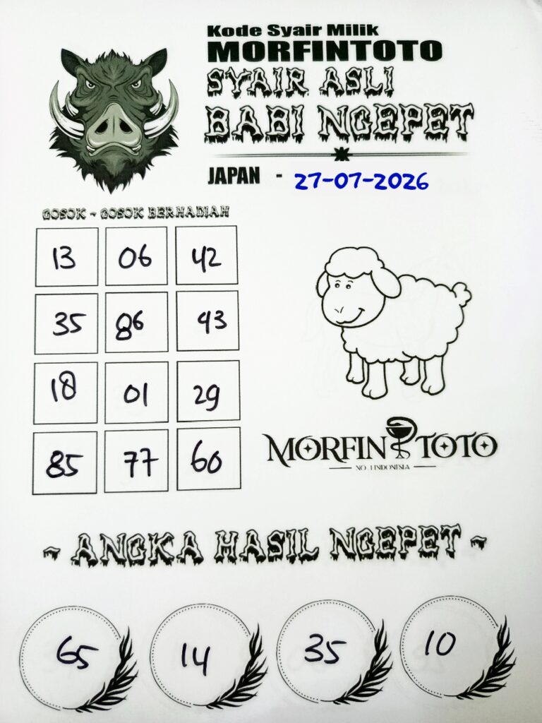 SYAIR TOGEL BABI NGEPET JAPAN 27 JULI 2026