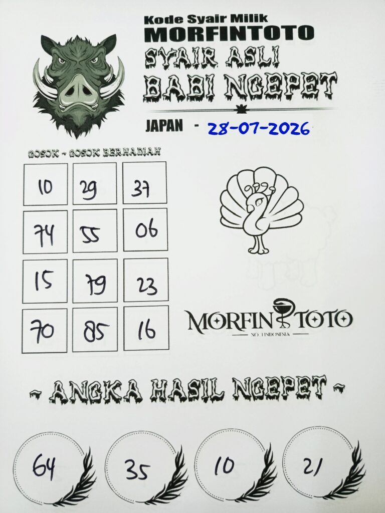 SYAIR TOGEL BABI NGEPET JAPAN 28 JULI 2026