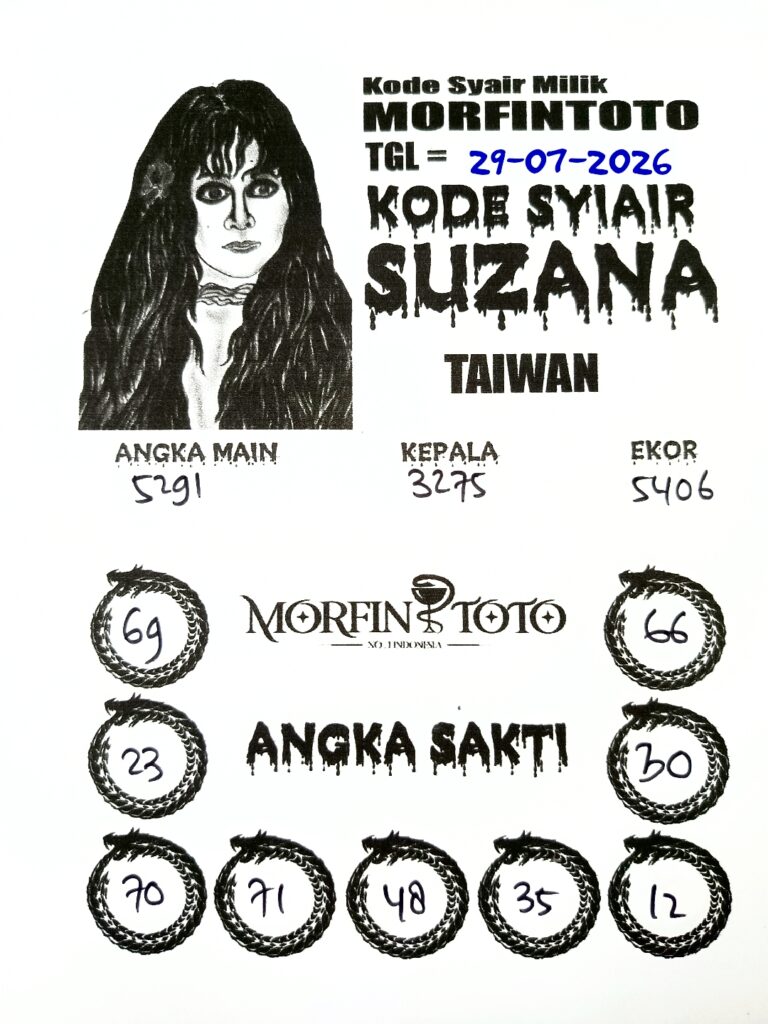 SYAIR TOGEL BABI NGEPET TAIWAN 29 JULI 2026