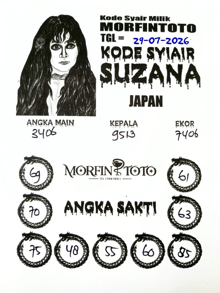 SYAIR TOGEL SUZANA JAPAN 29 JULI 2026
