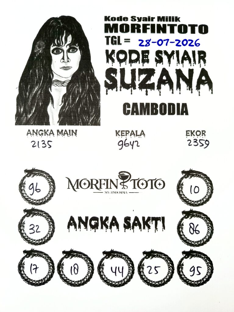 SYAIR TOGEL SUZANA CAMBODIA 28 JULI 2026