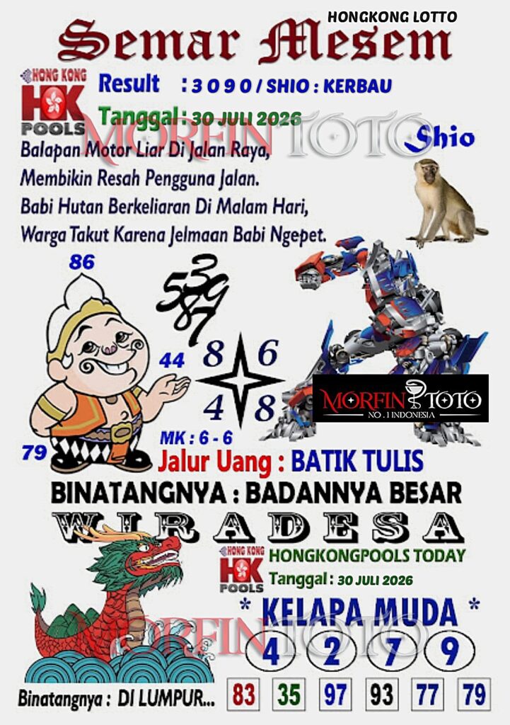 SYAIR TOGEL SEMAR MESEM HONGKONG LOTTO 31 JULI 2026