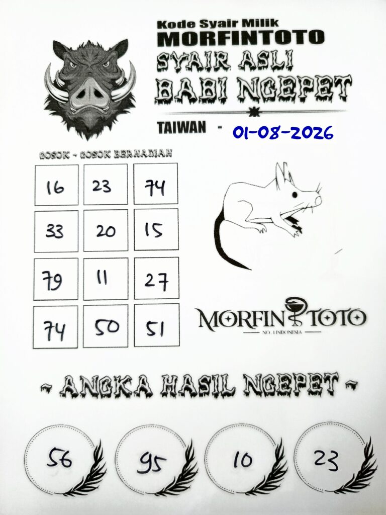 SYAIR TOGEL SUZANA TAIWAN 01 AGUSTUS 2026