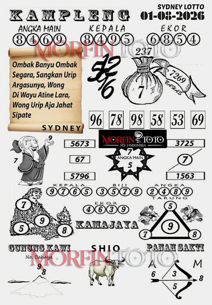 SYAIR TOGEL KAMPLENG SYDNEY LOTTO 01 AGUSTUS 2026