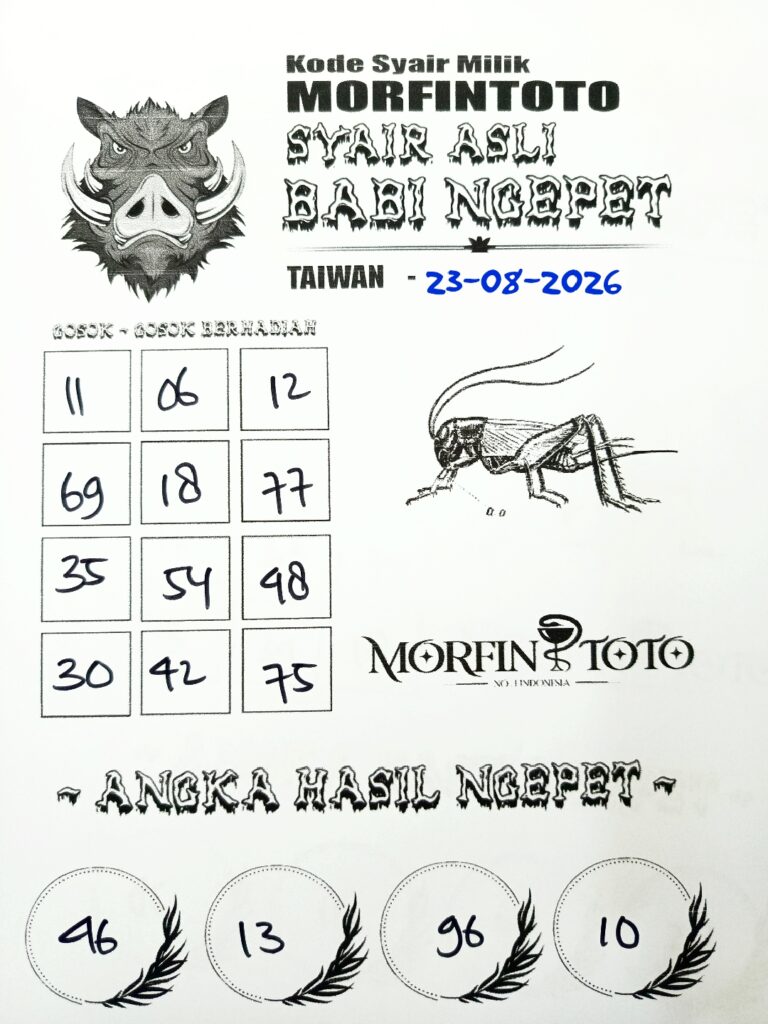 SYAIR TOGEL SUZANA TAIWAN 23 AGUSTUS 2326