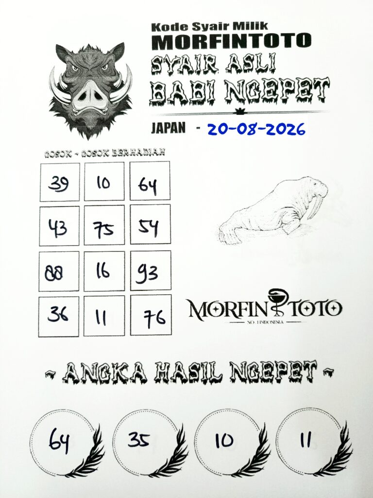 SYAIR TOGEL BABI NGEPET JAPAN 20 AGUSTUS 2026