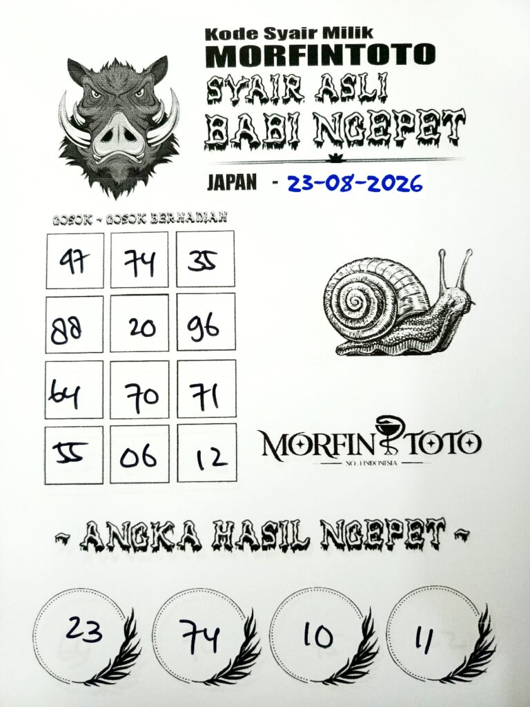 SYAIR TOGEL BABI NGEPET JAPAN 23 AGUSTUS 2326