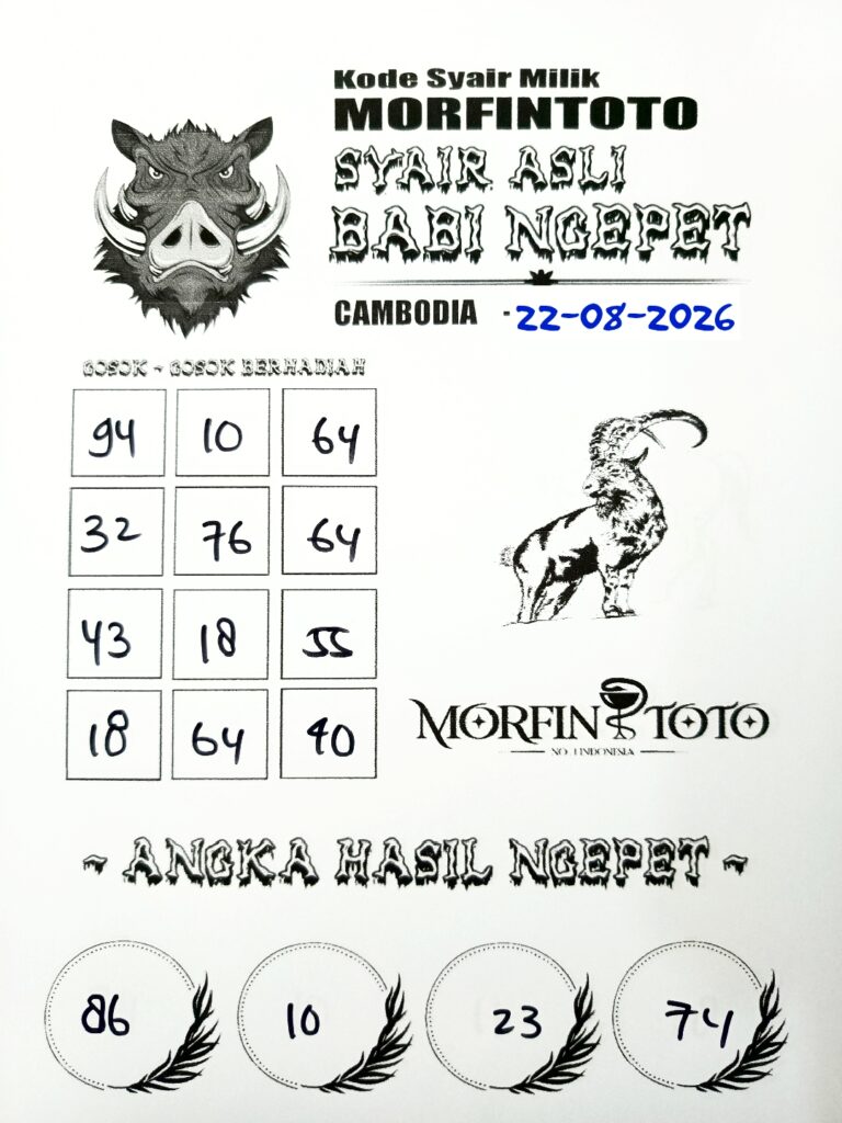 SYAIR TOGEL BABI NGEPET CAMBODIA 22 AGUSTUS 2226