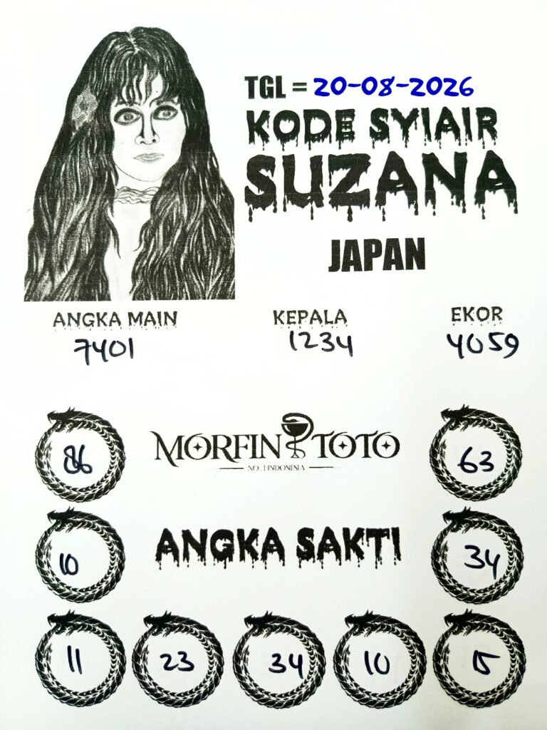 SYAIR TOGEL SUZANA JAPAN 20 AGUSTUS 2026