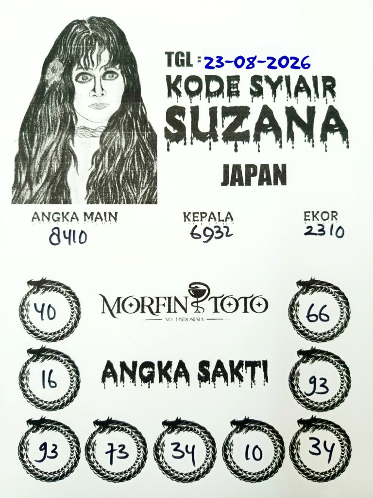 SYAIR TOGEL SUZANA JAPAN 23 AGUSTUS 2326