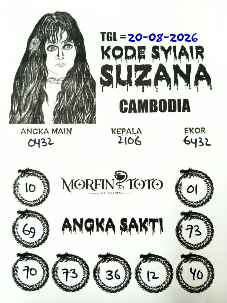 SYAIR TOGEL SUZANA CAMBODIA 20 AGUSTUS 2026