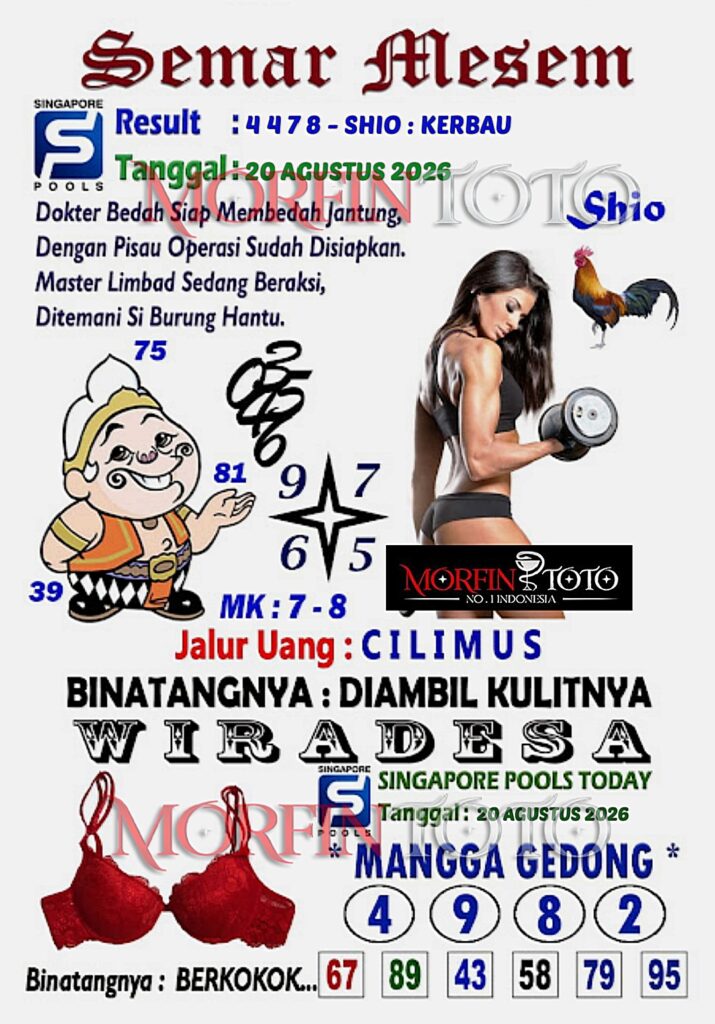 SYAIR TOGEL SEMAR MESEM SINGAPORE POOLS 20 AGUSTUS 2026