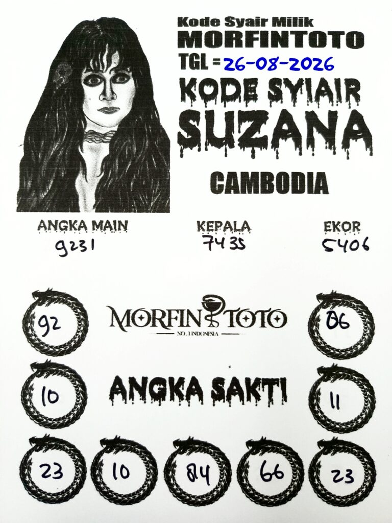 SYAIR TOGEL SUZANA CAMBODIA 26 AGUSTUS 2626