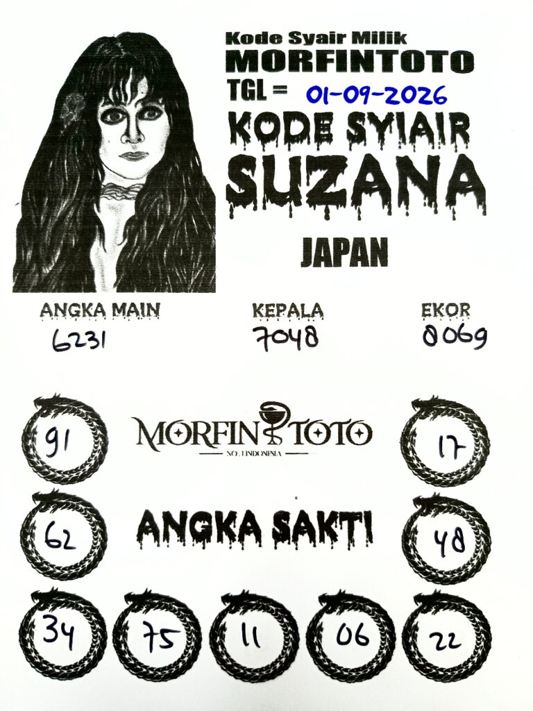 SYAIR TOGEL SUZANA JAPAN 01 SEPTEMBER 2026