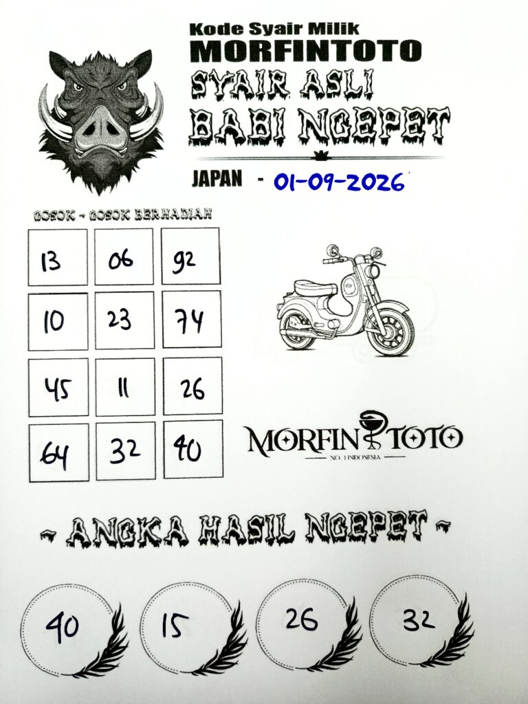 SYAIR TOGEL BABI NGEPET JAPAN 01 SEPTEMBER 2026