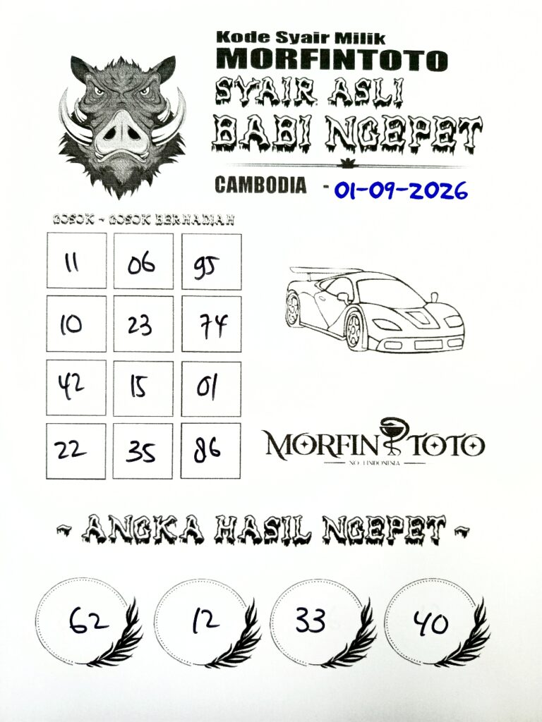 SYAIR TOGEL BABI NGEPET CAMBODIA 01 SEPTEMBER 2026