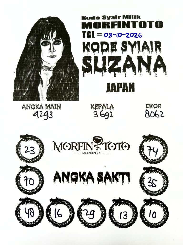 SYAIR TOGEL SUZANA JAPAN 08 OKTOBER 2086